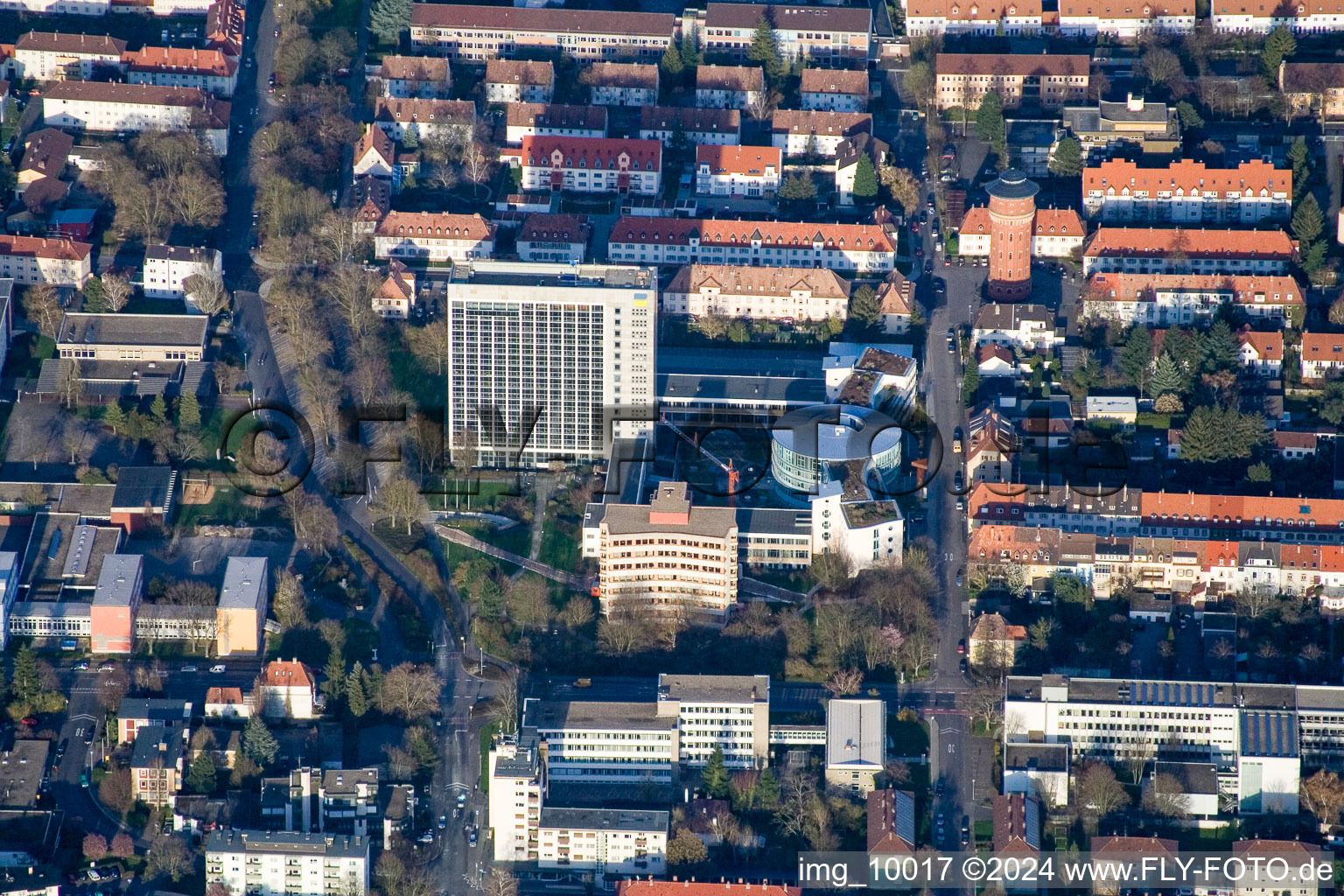 Speyer in the state Rhineland-Palatinate, Germany from the drone perspective