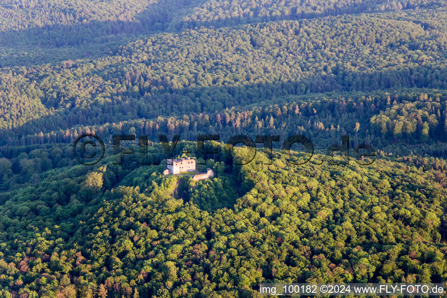 Aerial photograpy of Hohnhausen in the state Bavaria, Germany