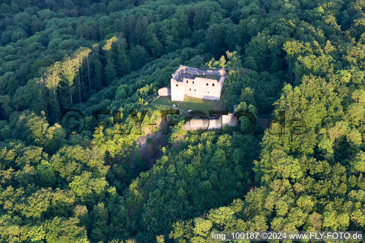 Hohnhausen in the state Bavaria, Germany from the plane