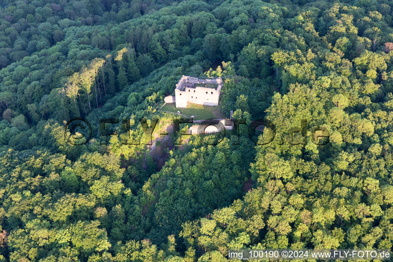 Bird's eye view of Hohnhausen in the state Bavaria, Germany