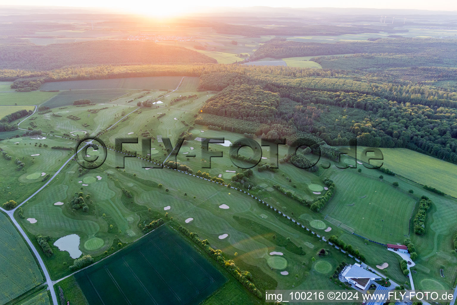 Golf course in Löffelsterz in the state Bavaria, Germany