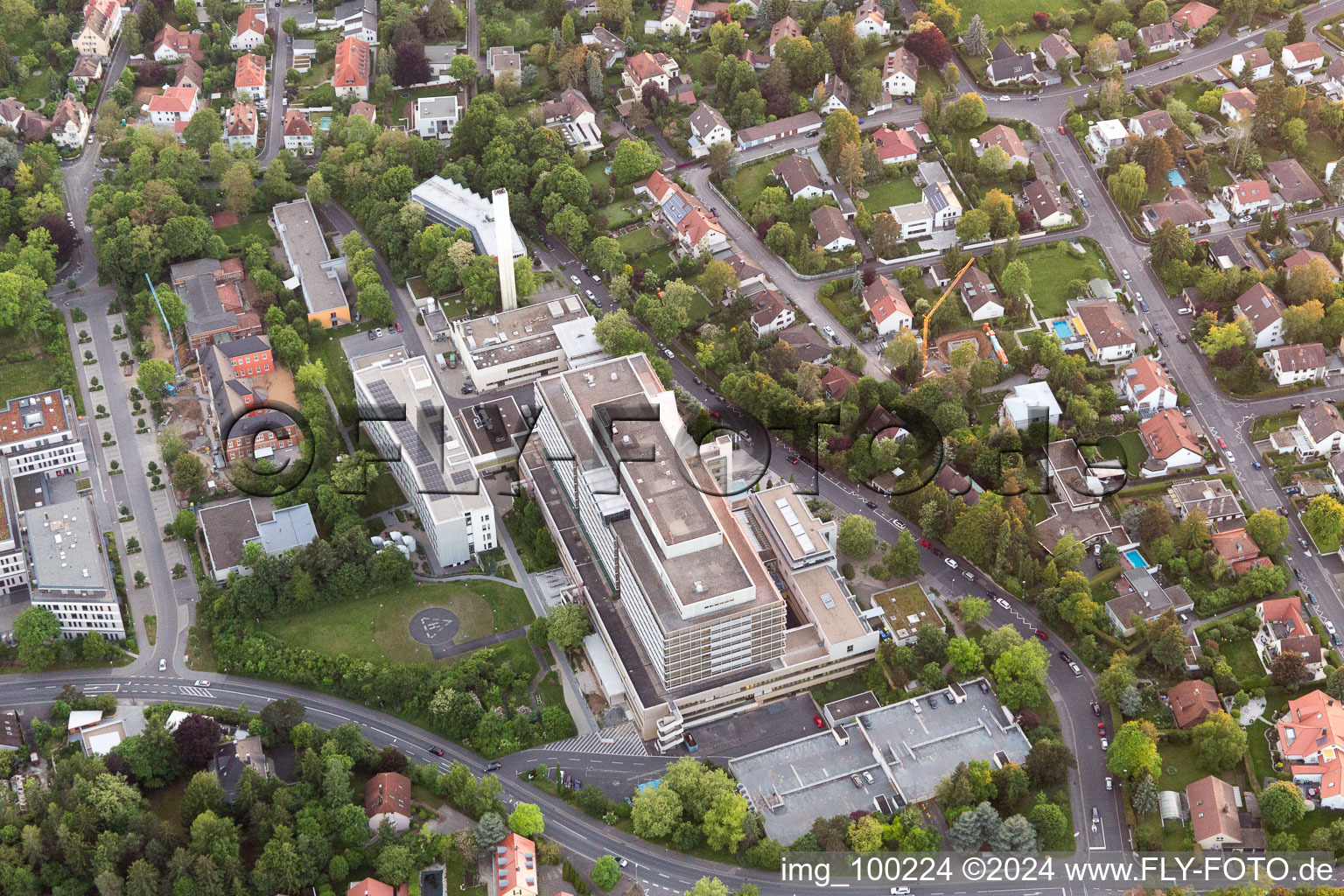 Bird's eye view of Sennfeld in the state Bavaria, Germany