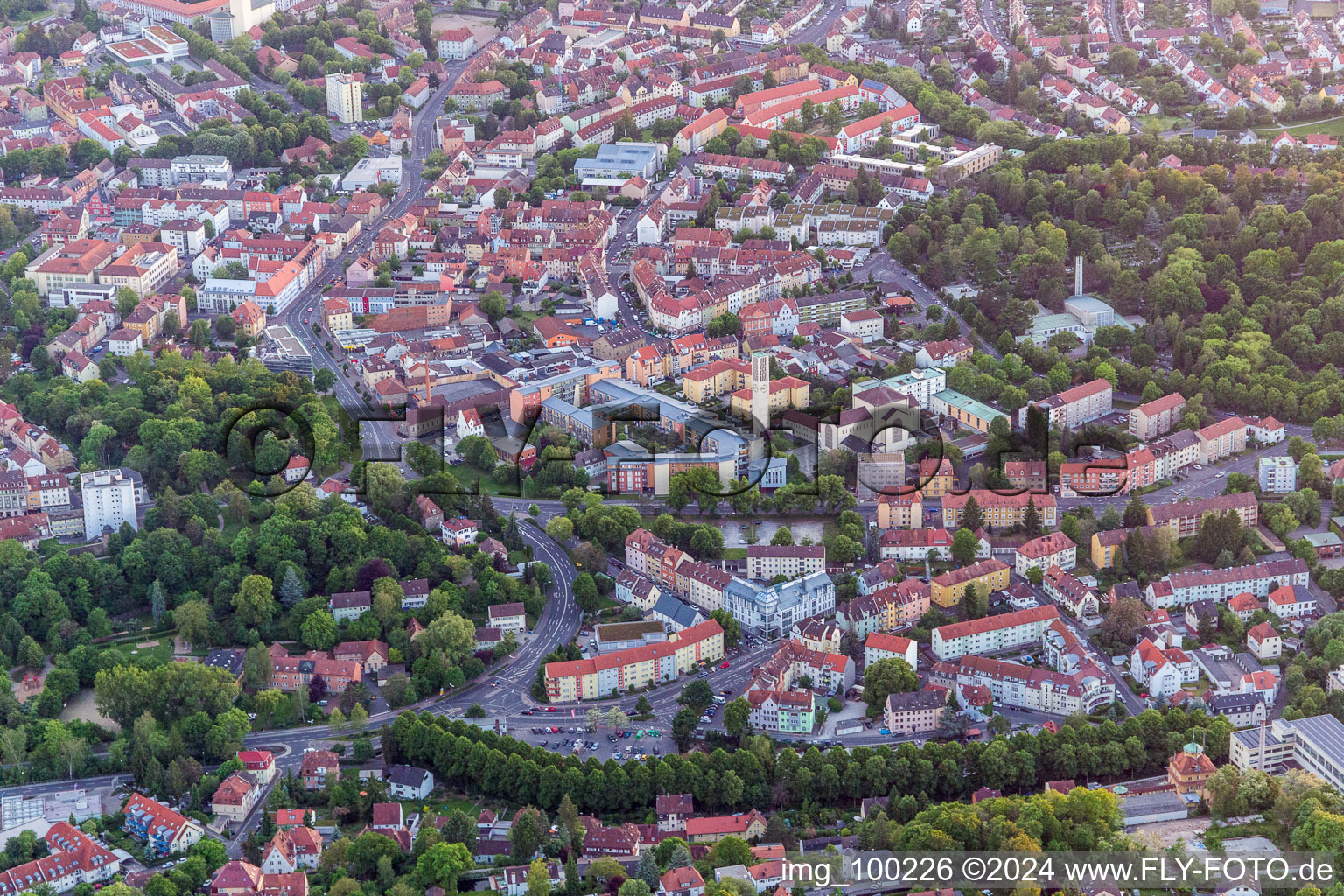 Oblique view of Schweinfurt in the state Bavaria, Germany