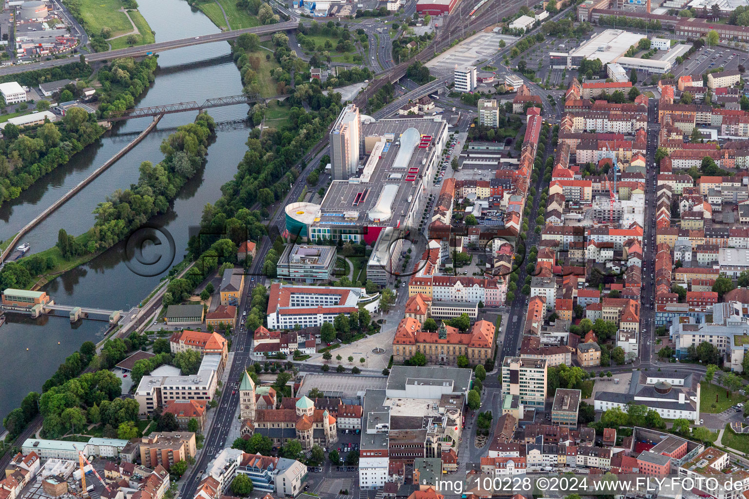 Schweinfurt in the state Bavaria, Germany out of the air