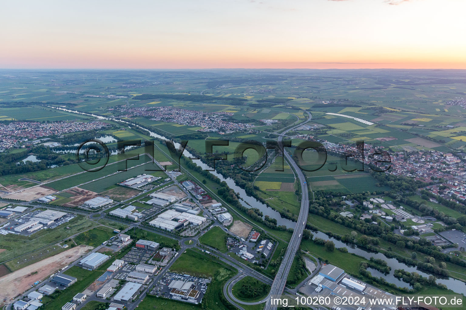 Oblique view of Schweinfurt in the state Bavaria, Germany