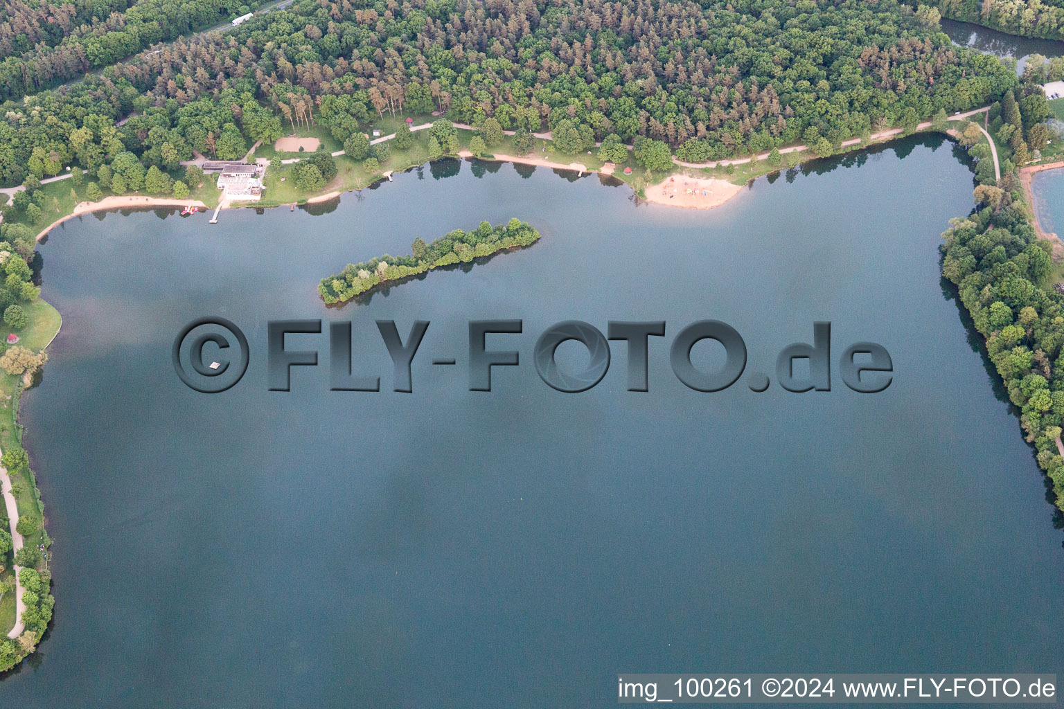 Quarry lake in Schweinfurt in the state Bavaria, Germany