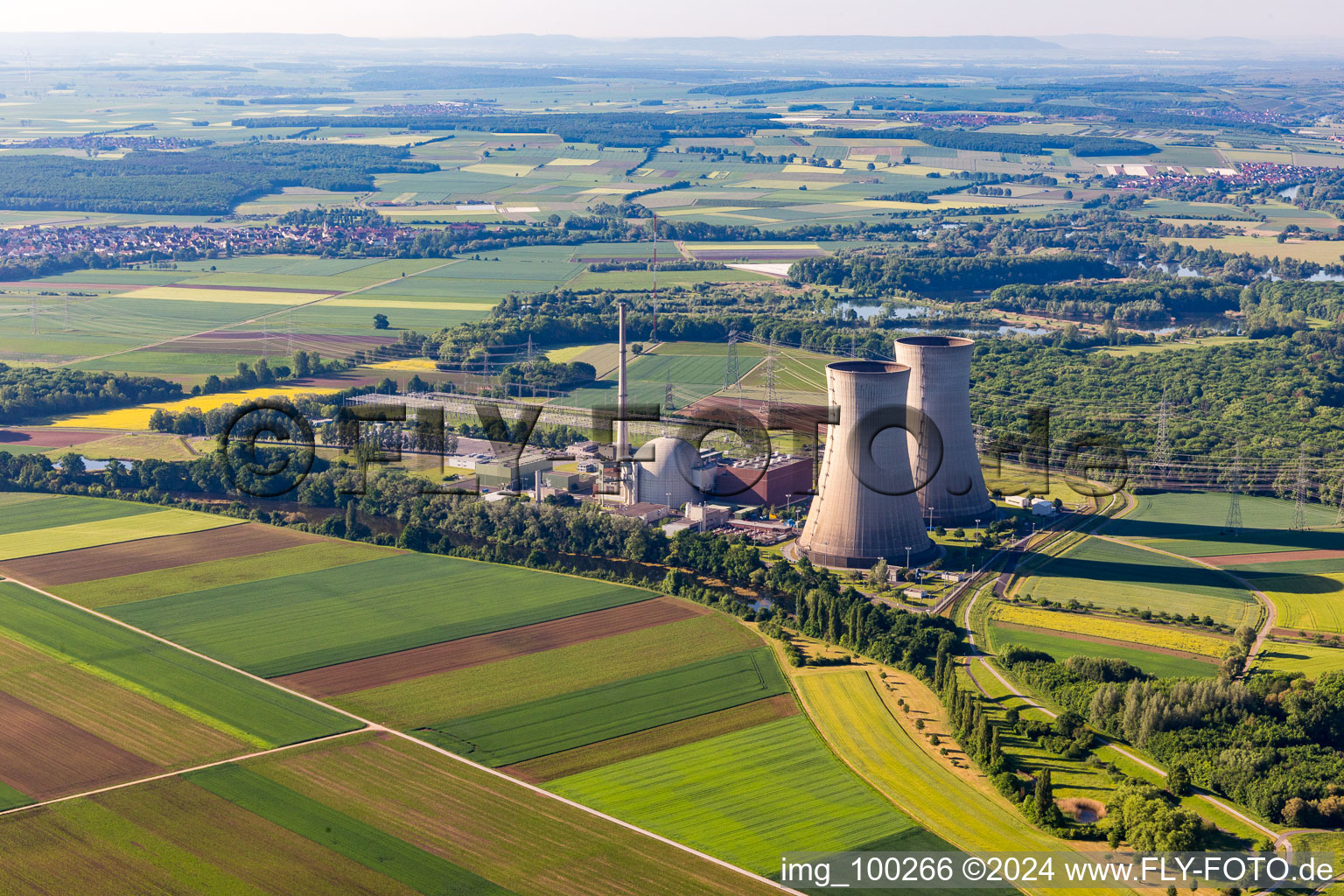 Nuclear power plant in Grafenrheinfeld in the state Bavaria, Germany