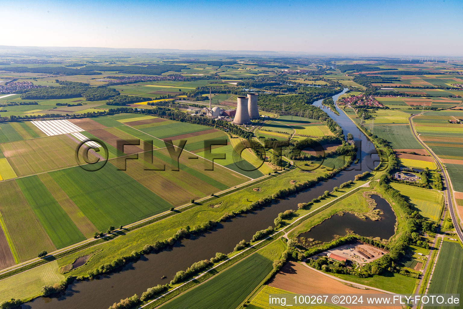 Nuclear power plant on the Main in Bergrheinfeld in the state Bavaria, Germany