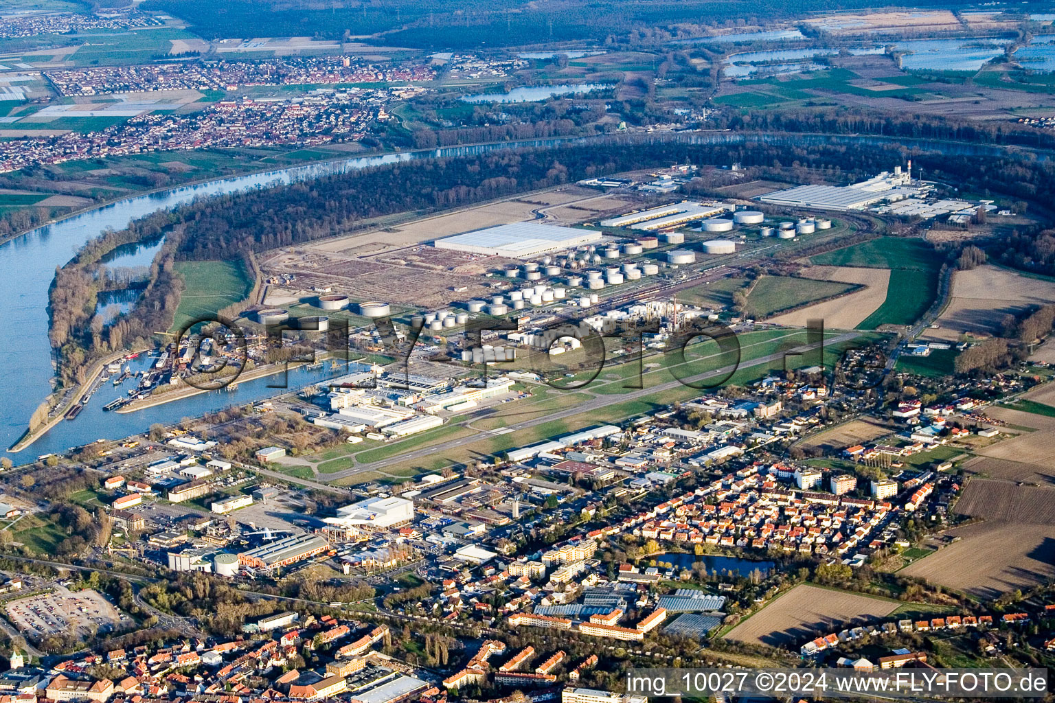 Speyer in the state Rhineland-Palatinate, Germany from above