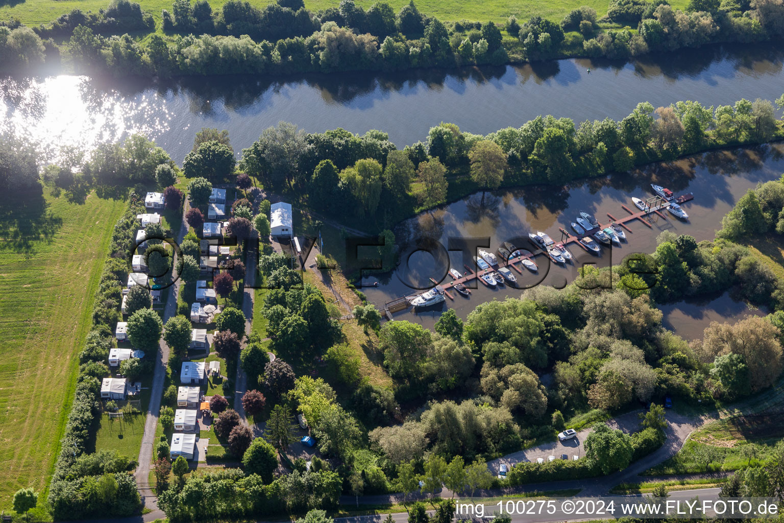 Marina in the district Garstadt in Bergrheinfeld in the state Bavaria, Germany