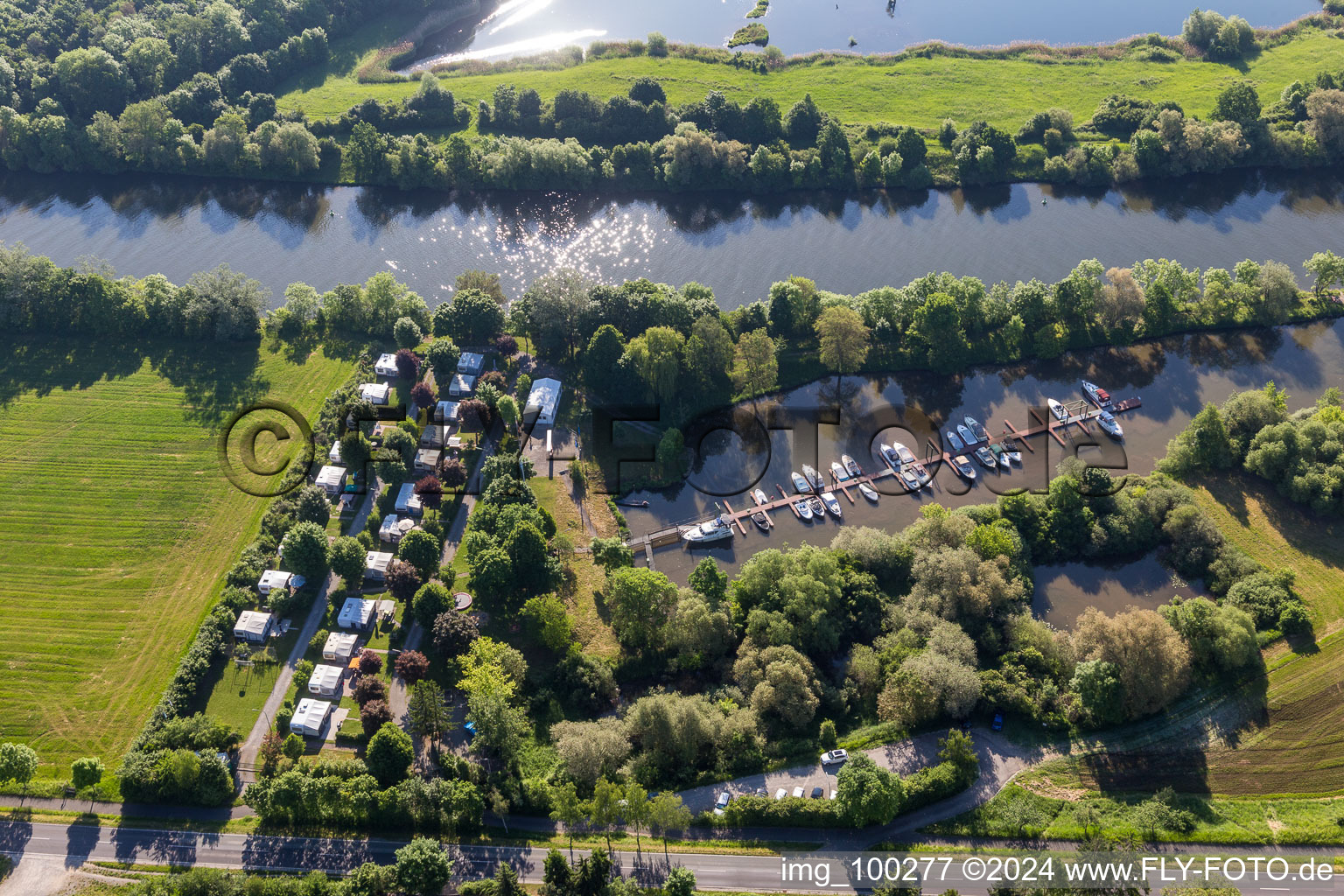 Aerial view of Garstadt in the state Bavaria, Germany