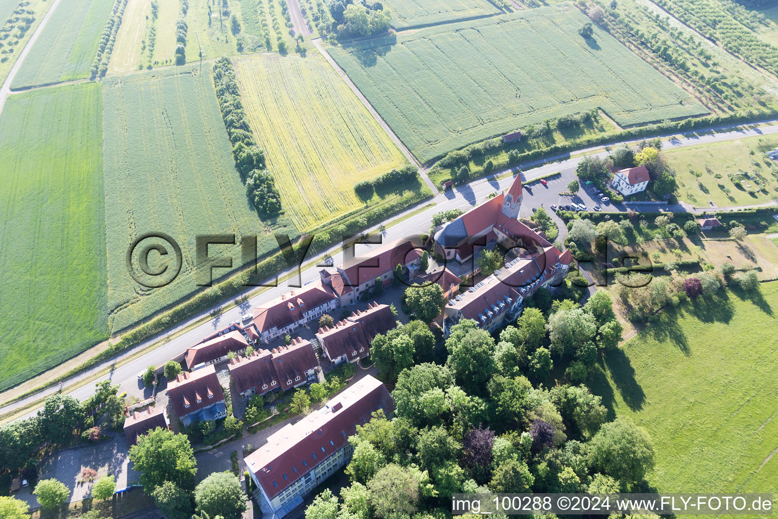 Wipfeld in the state Bavaria, Germany from above