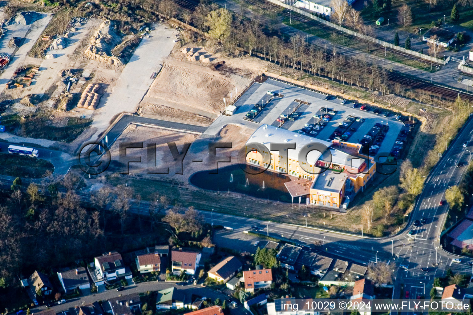 Speyer in the state Rhineland-Palatinate, Germany seen from above