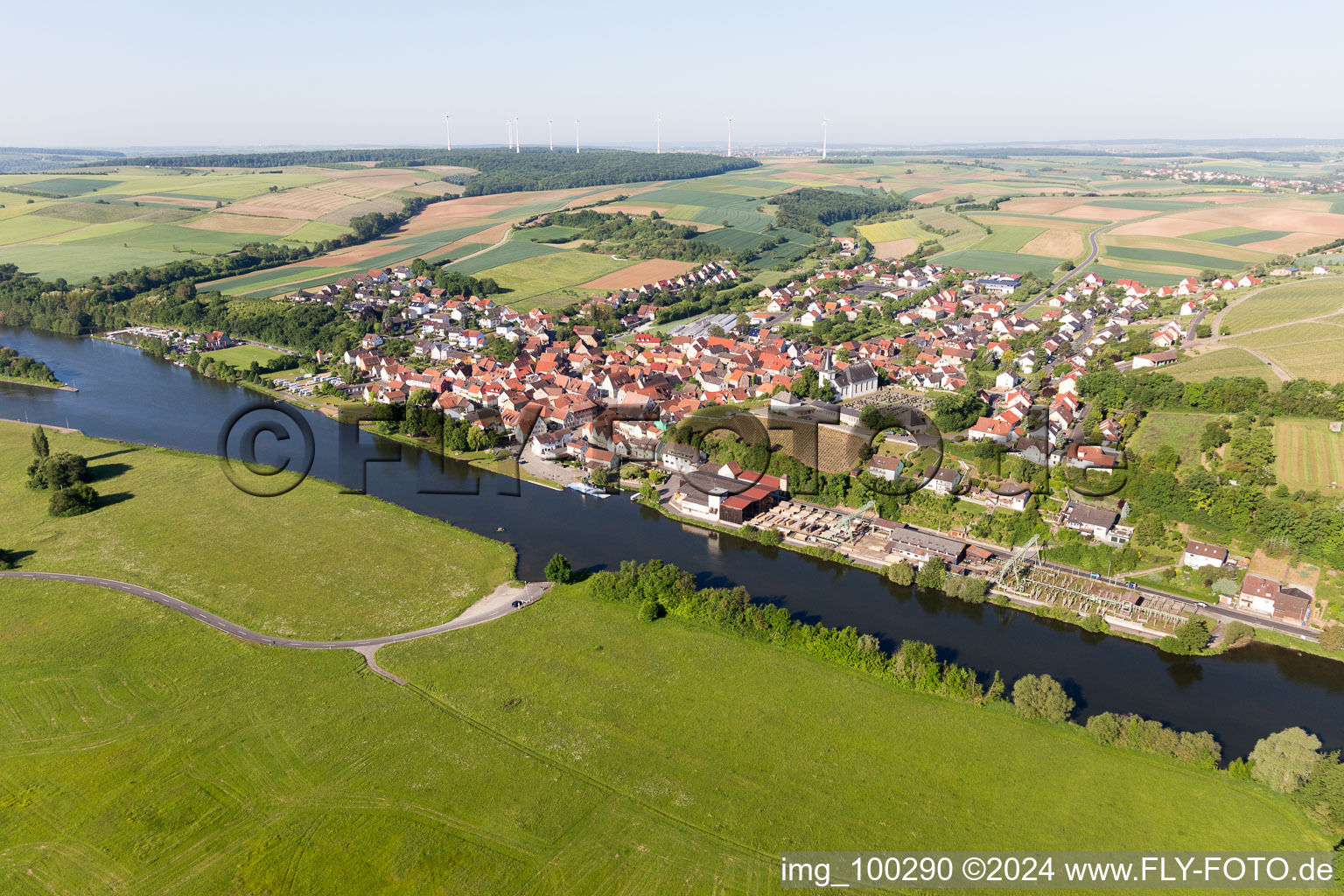 Wipfeld in the state Bavaria, Germany out of the air