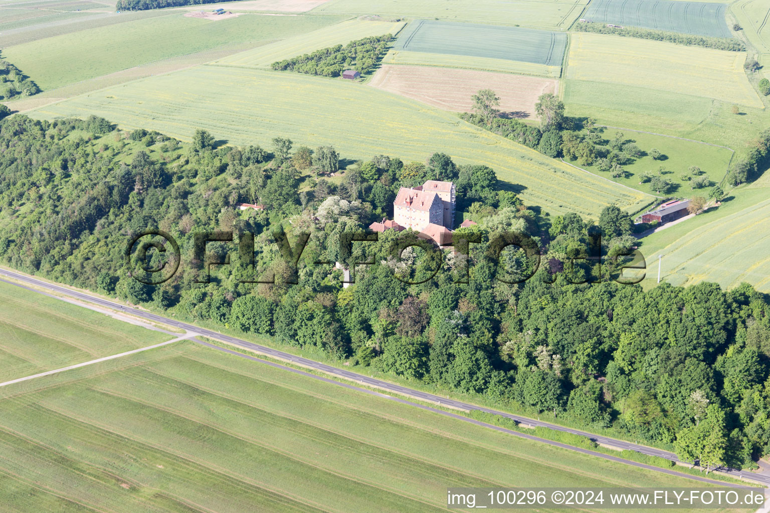 Wipfeld in the state Bavaria, Germany from the plane