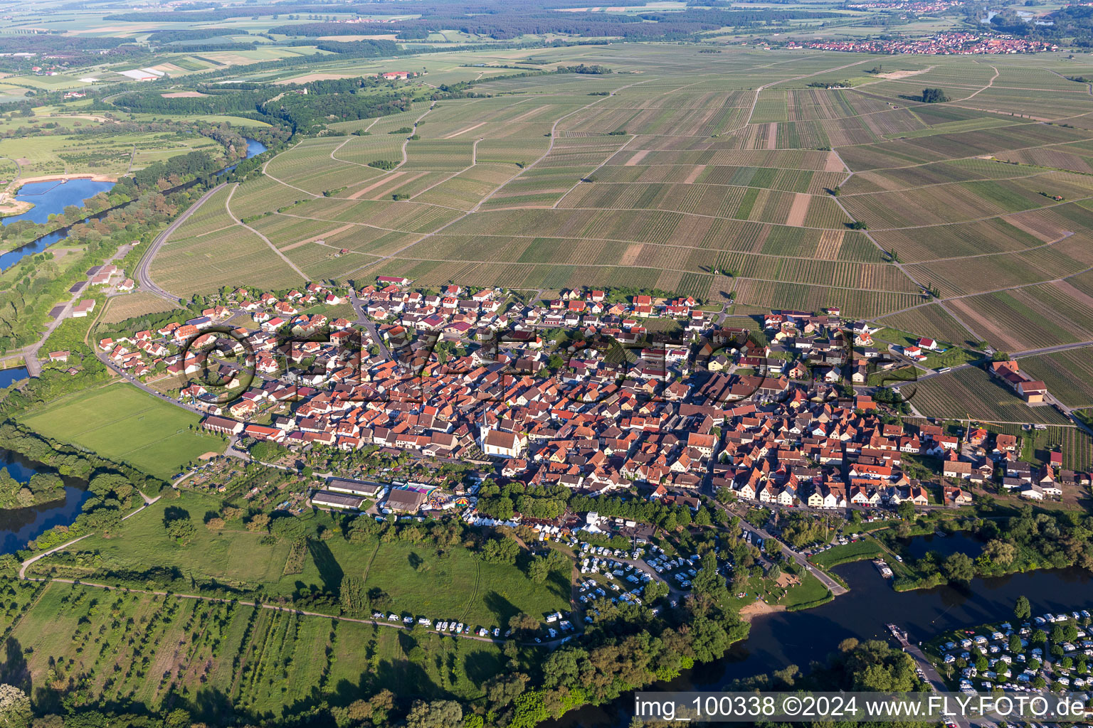 Nordheim am Main in the state Bavaria, Germany out of the air