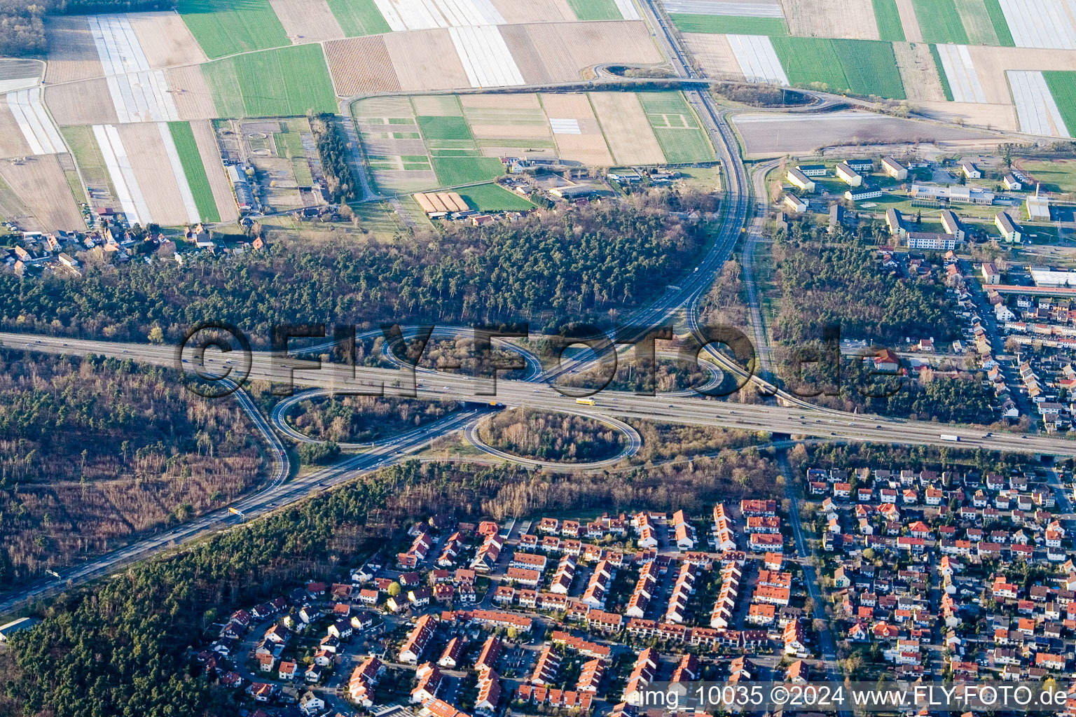 Drone image of Speyer in the state Rhineland-Palatinate, Germany