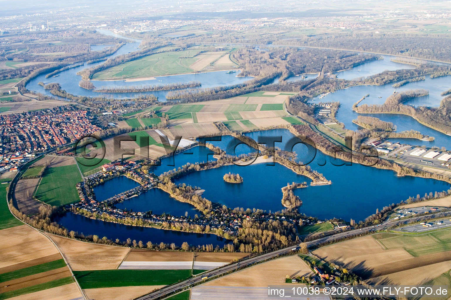 Speyer in the state Rhineland-Palatinate, Germany seen from a drone