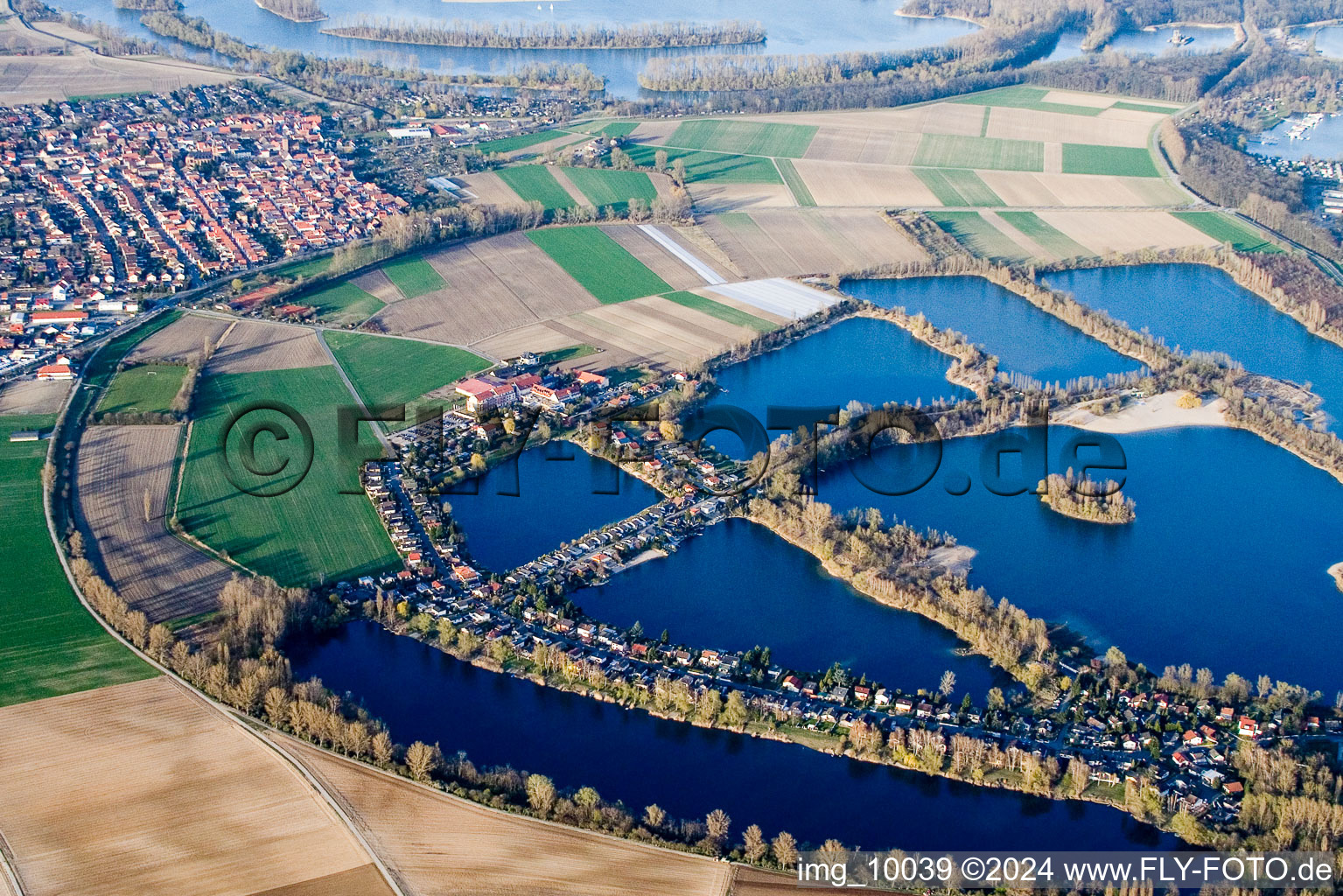 Aerial view of Speyer in the state Rhineland-Palatinate, Germany