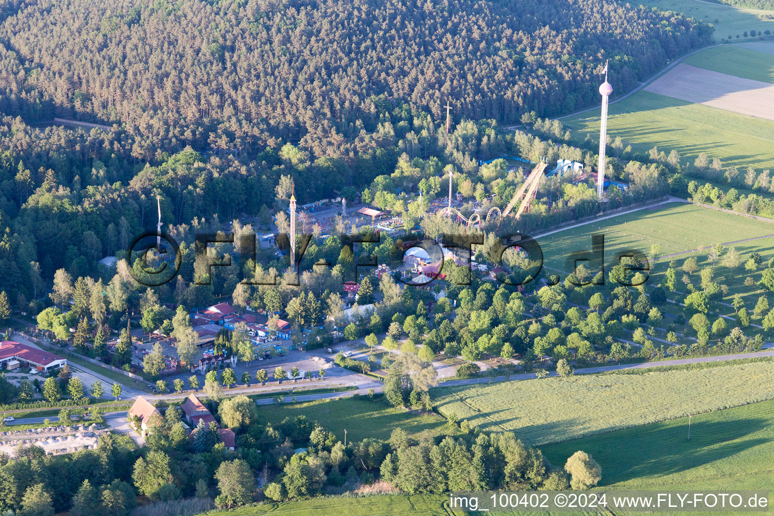 Aerial photograpy of Geiselwind in the state Bavaria, Germany