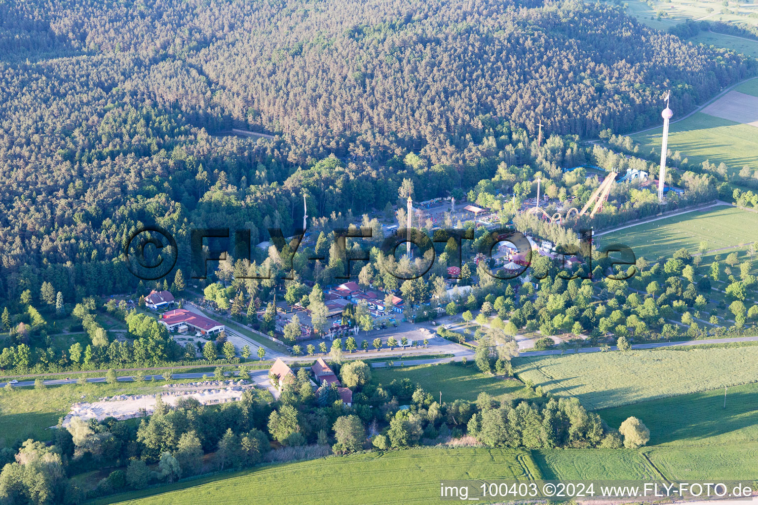 Oblique view of Geiselwind in the state Bavaria, Germany