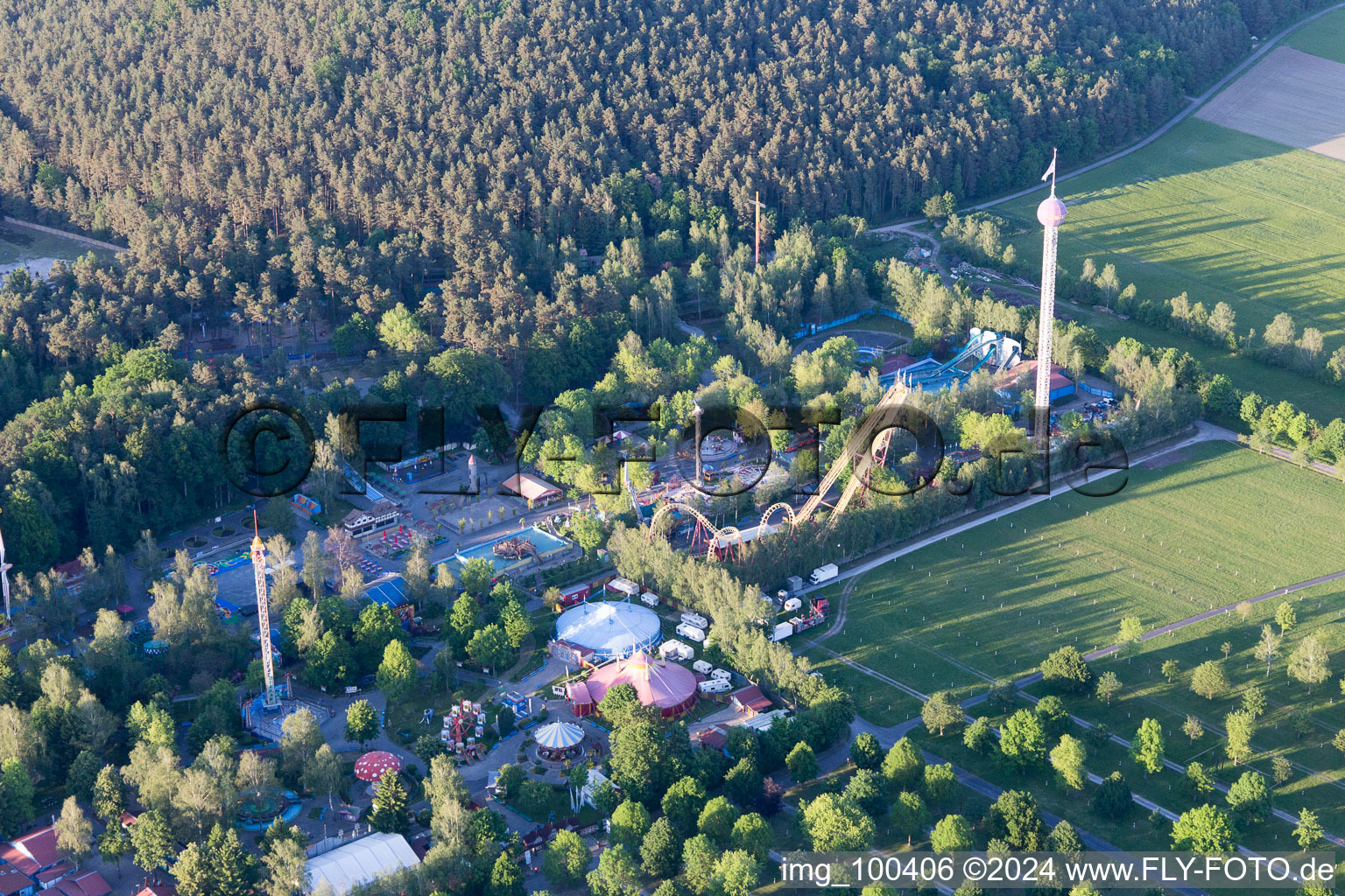 Geiselwind in the state Bavaria, Germany out of the air