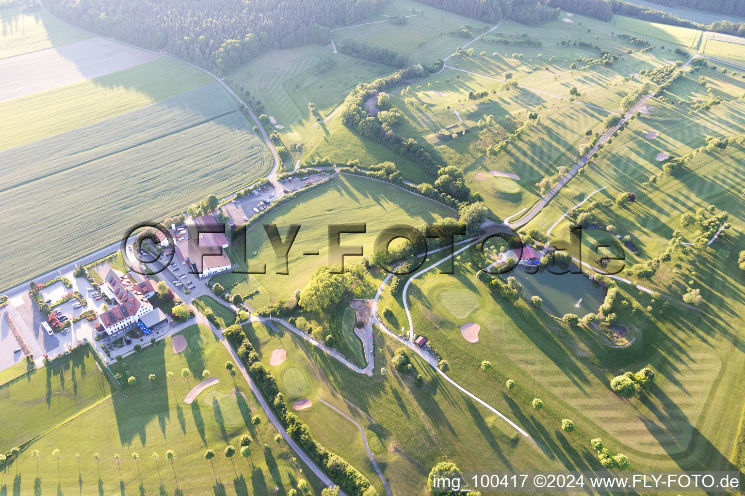 Steigerwald Golf Club in Geiselwind in the state Bavaria, Germany from above