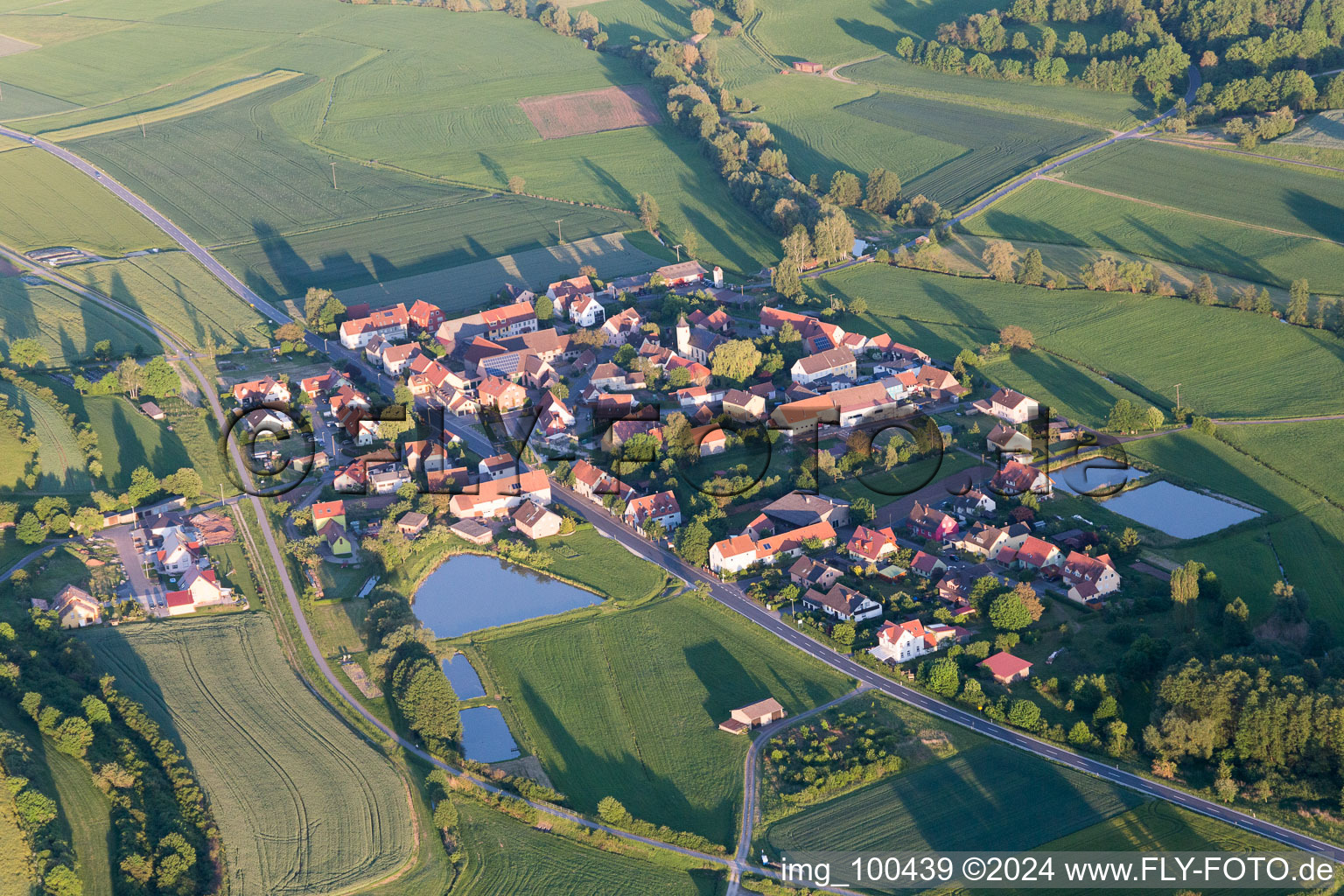 Oblique view of Kötsch in the state Bavaria, Germany