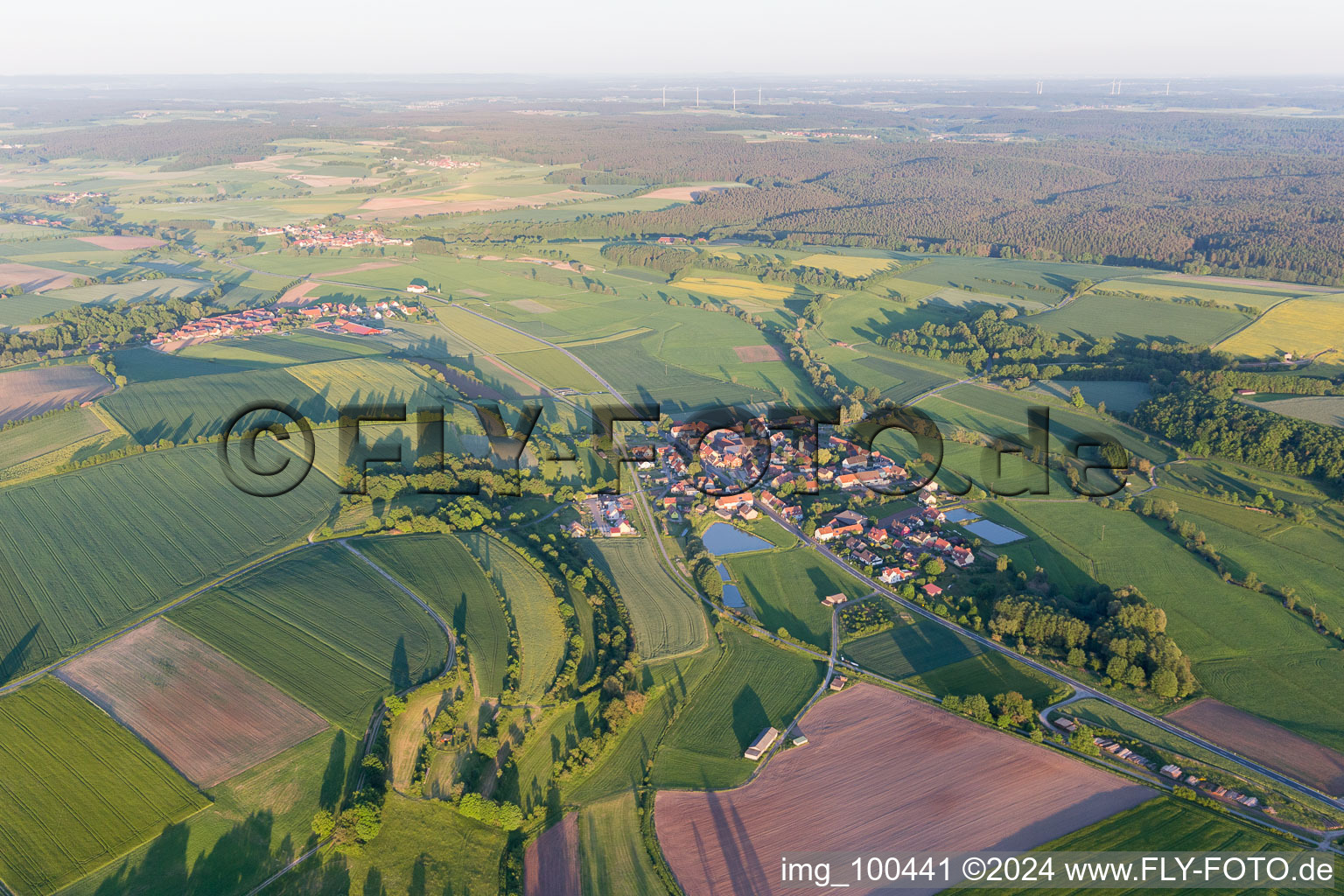 Kötsch in the state Bavaria, Germany out of the air