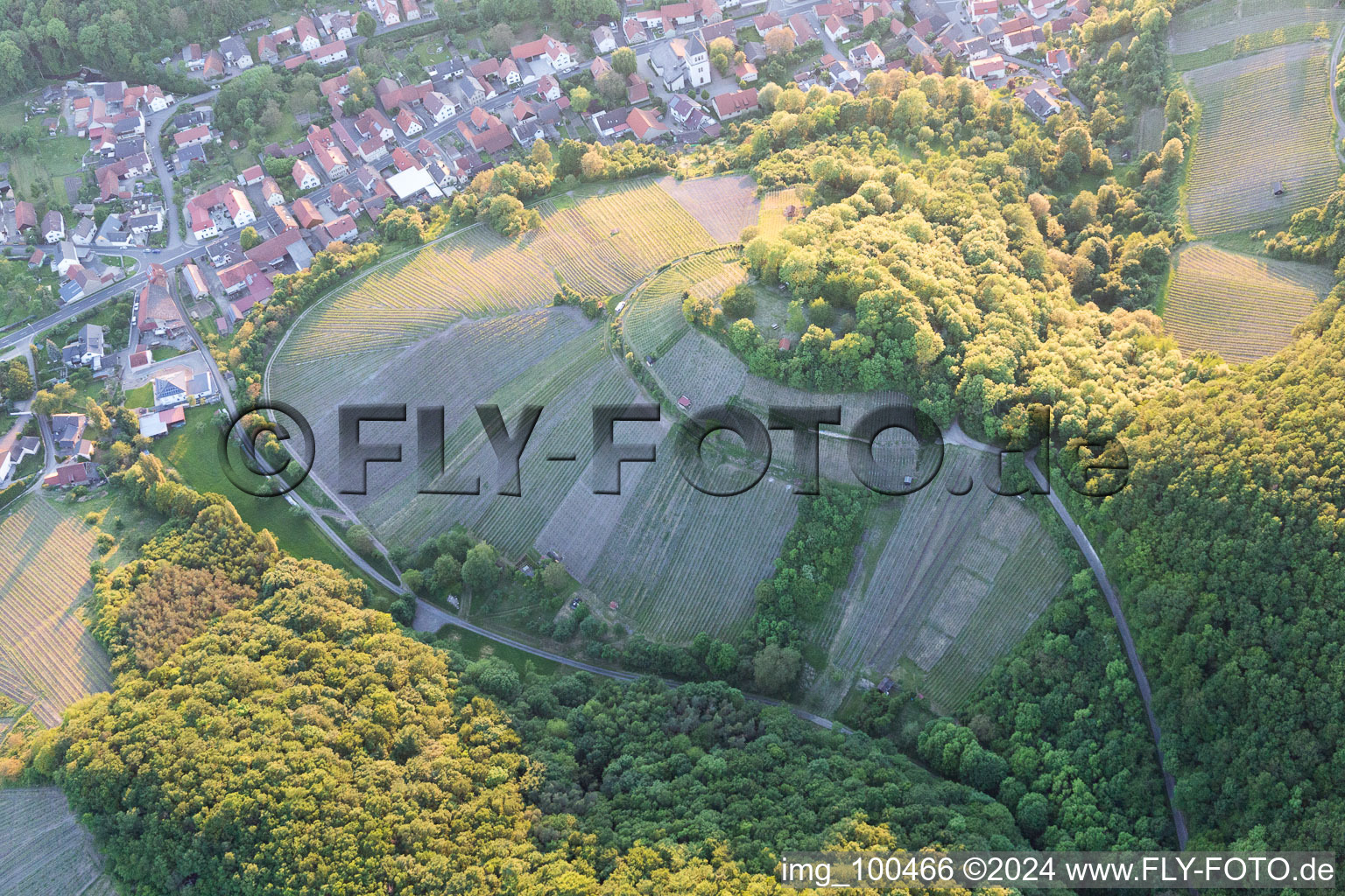 Aerial photograpy of Zell am Ebersberg in the state Bavaria, Germany