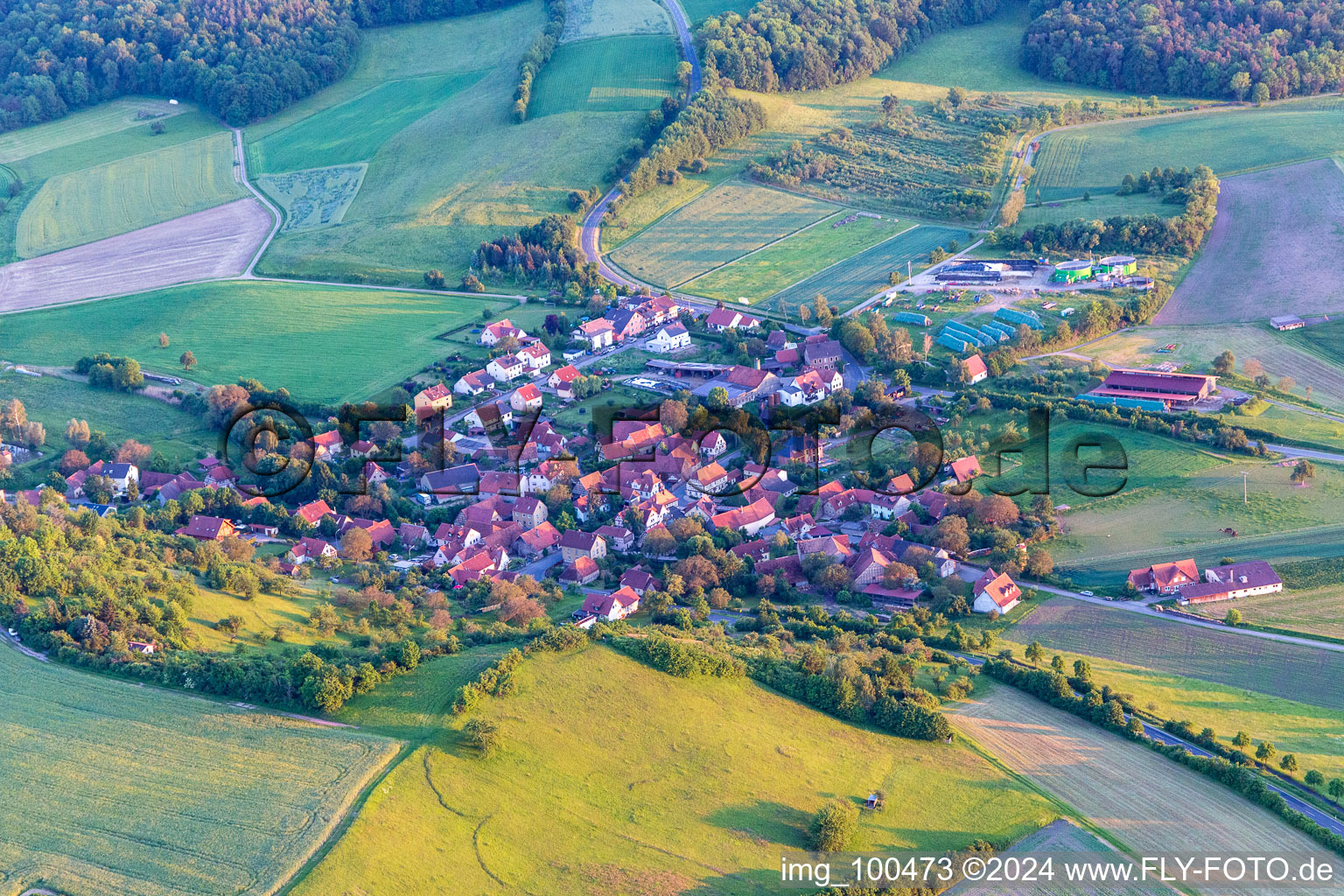 Westheim in the state Bavaria, Germany from above