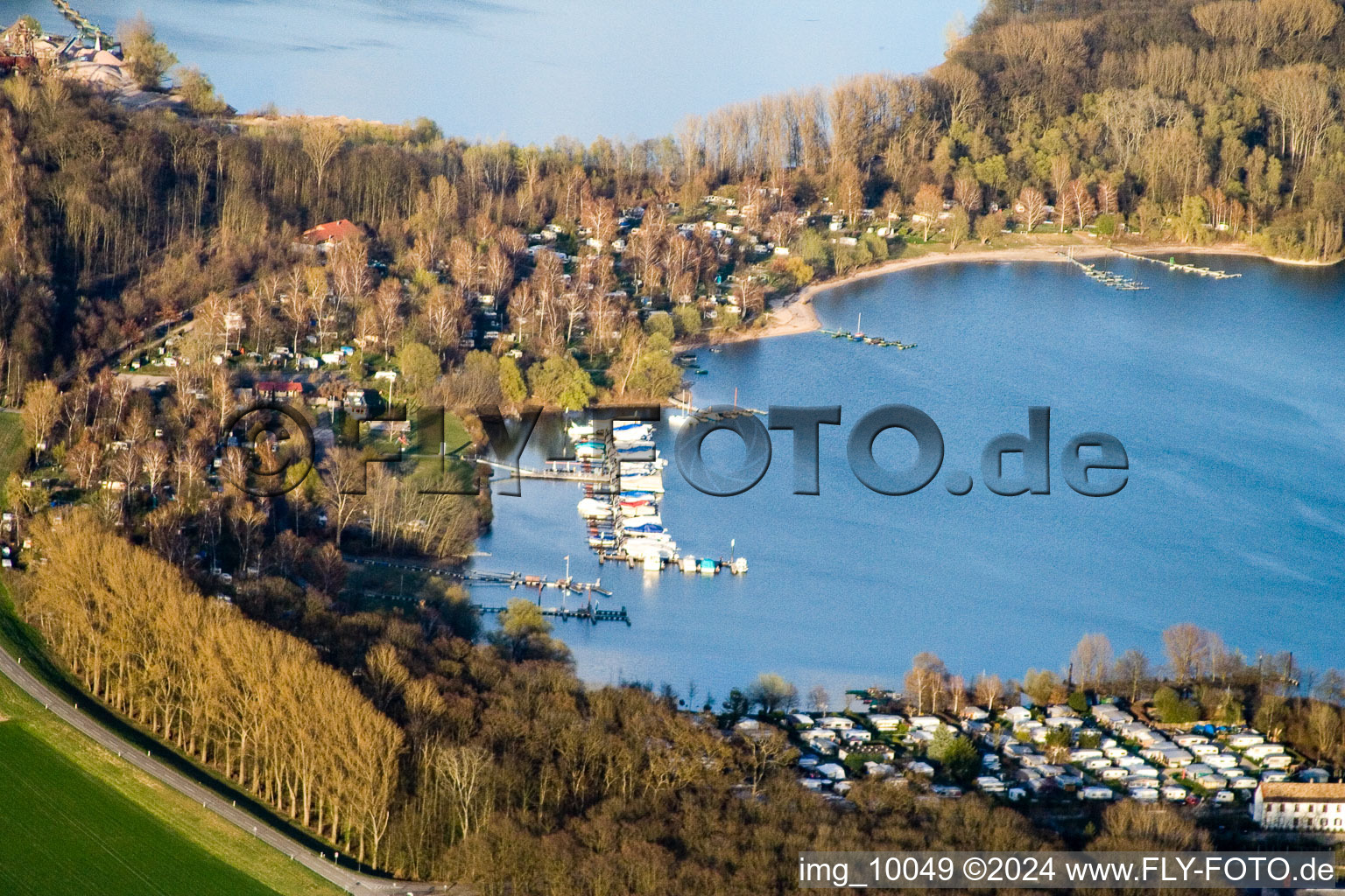 Otterstadt in the state Rhineland-Palatinate, Germany seen from above