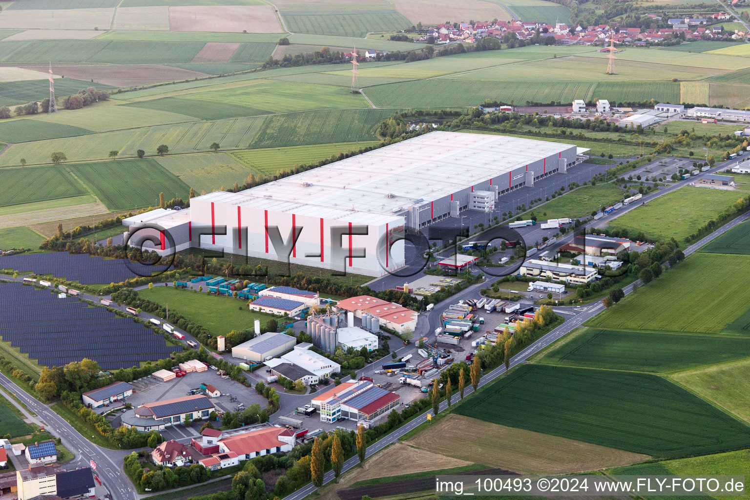 Donnersdorf in the state Bavaria, Germany from above