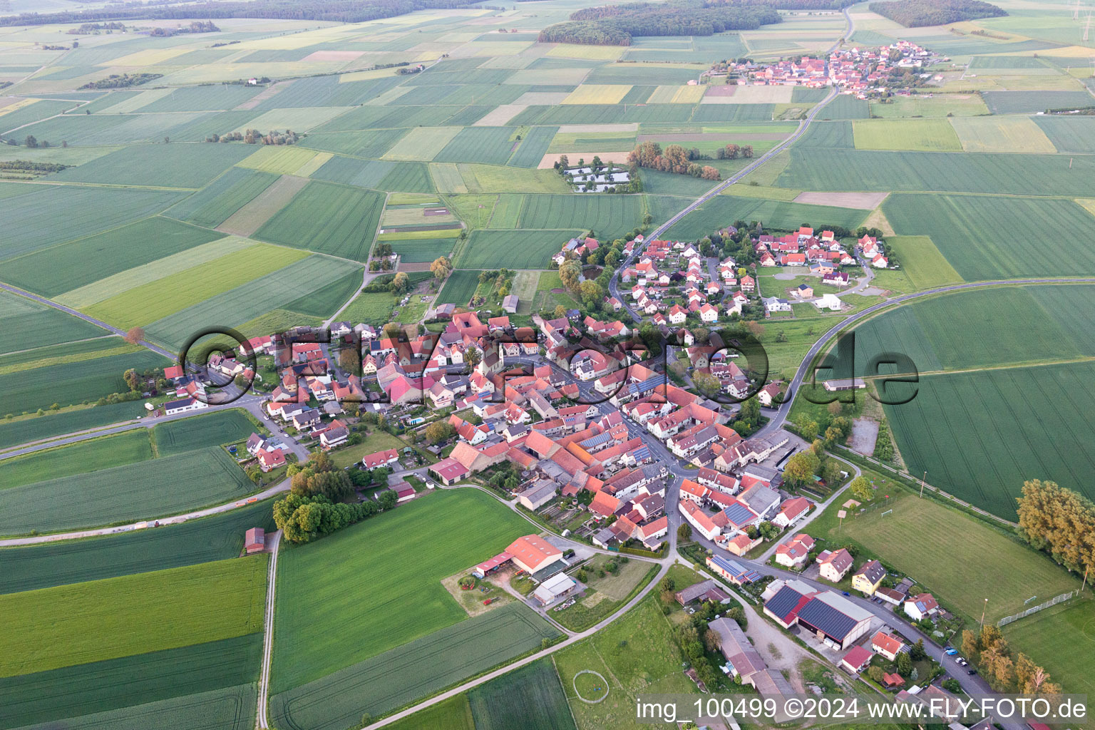 Aerial photograpy of Dürrfeld in the state Bavaria, Germany