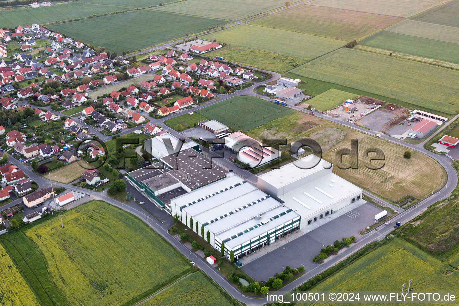 Grettstadt in the state Bavaria, Germany viewn from the air