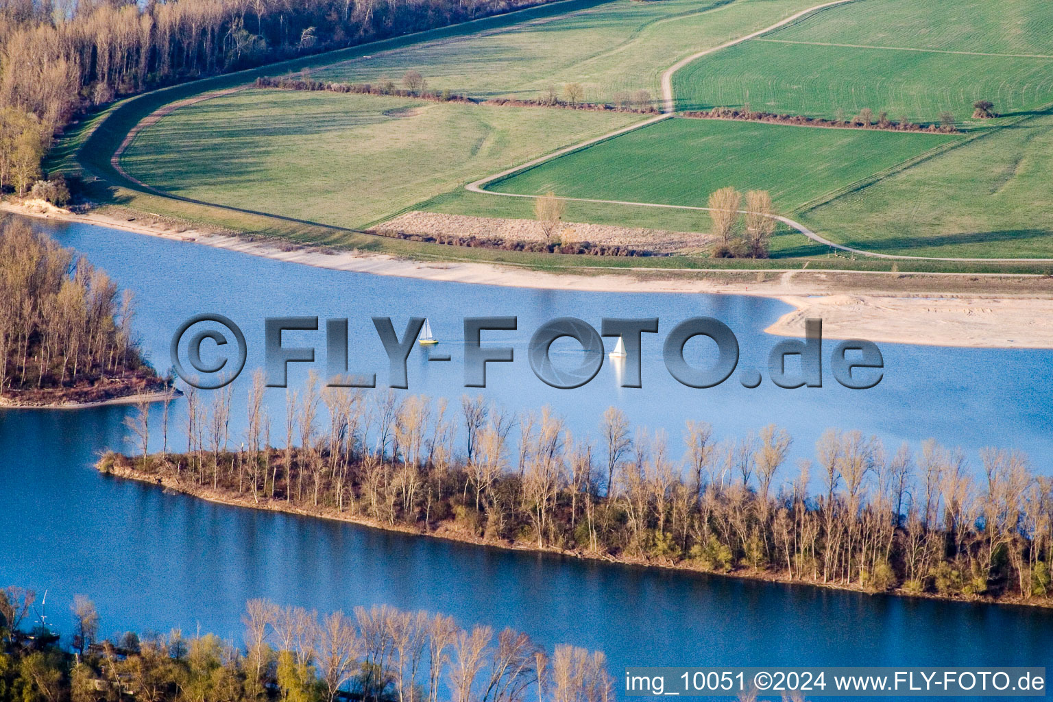 Otterstadt in the state Rhineland-Palatinate, Germany from the plane