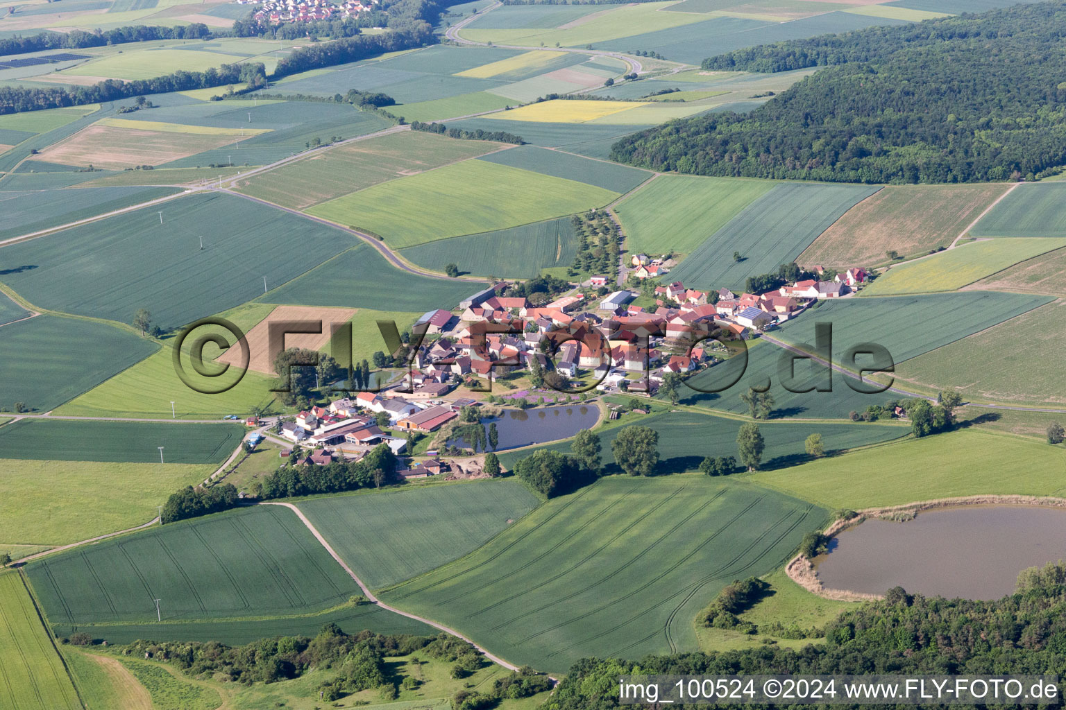 Donnersdorf in the state Bavaria, Germany out of the air