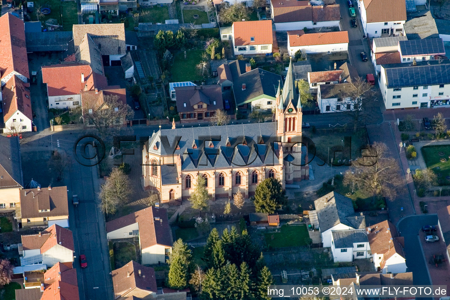 Church building i Otterstadt in Otterstadt in the state Rhineland-Palatinate, Germany