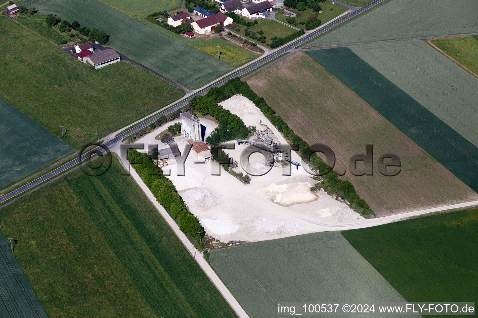 Sulzheim in the state Bavaria, Germany from the drone perspective