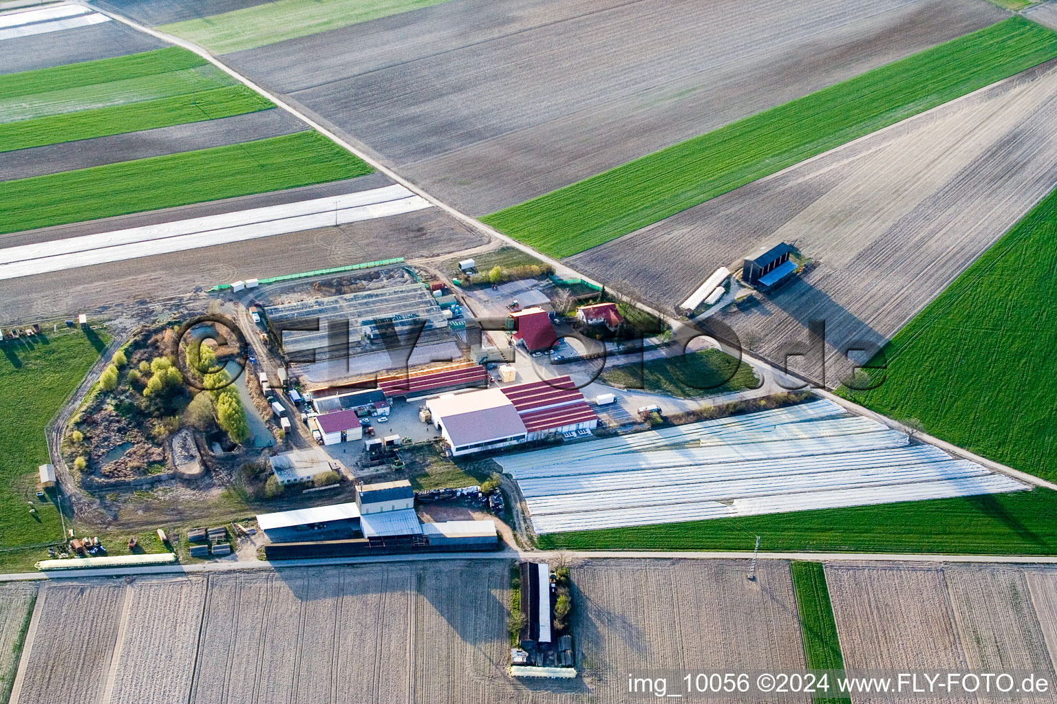 Otterstadt in the state Rhineland-Palatinate, Germany viewn from the air