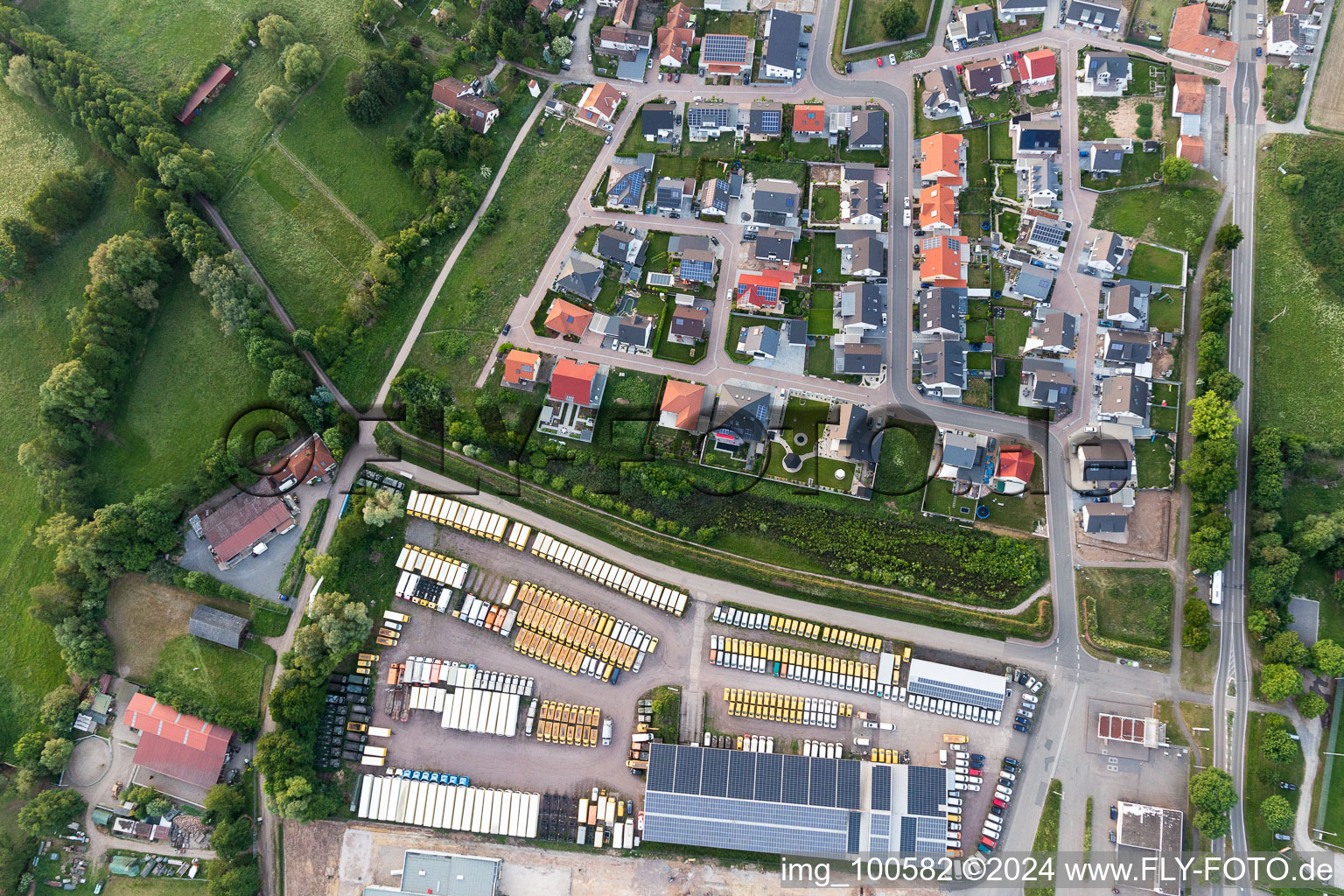 Rohrbach in the state Rhineland-Palatinate, Germany from the drone perspective