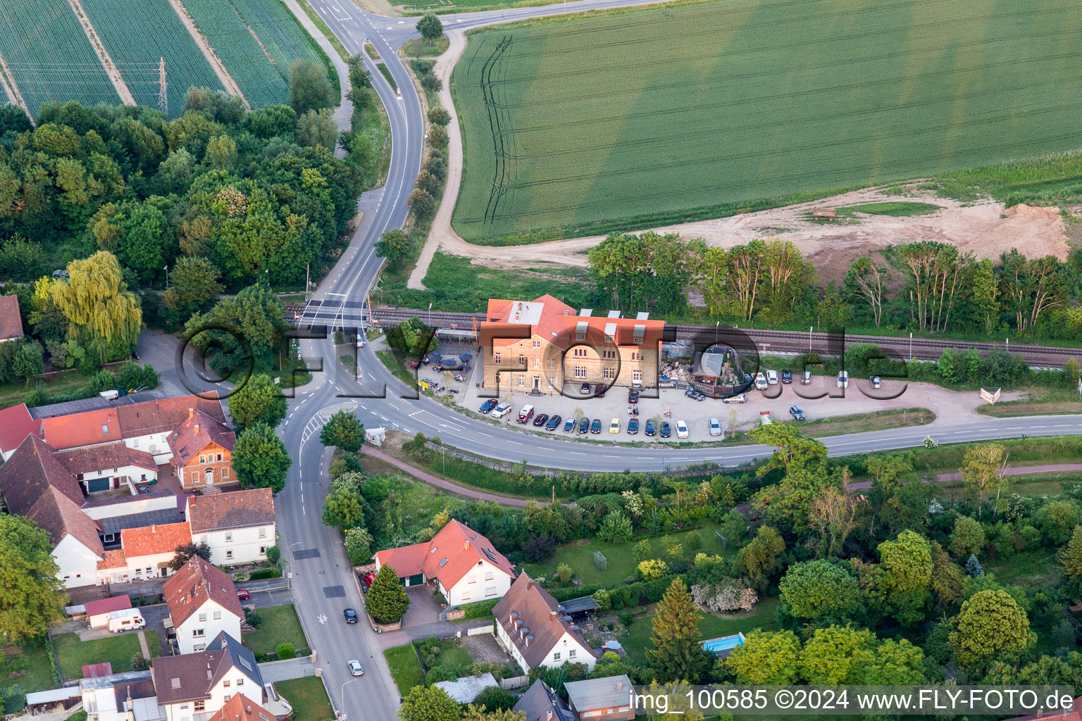 Station railway building of the Deutsche Bahn in Rohrbach in the state Rhineland-Palatinate, Germany