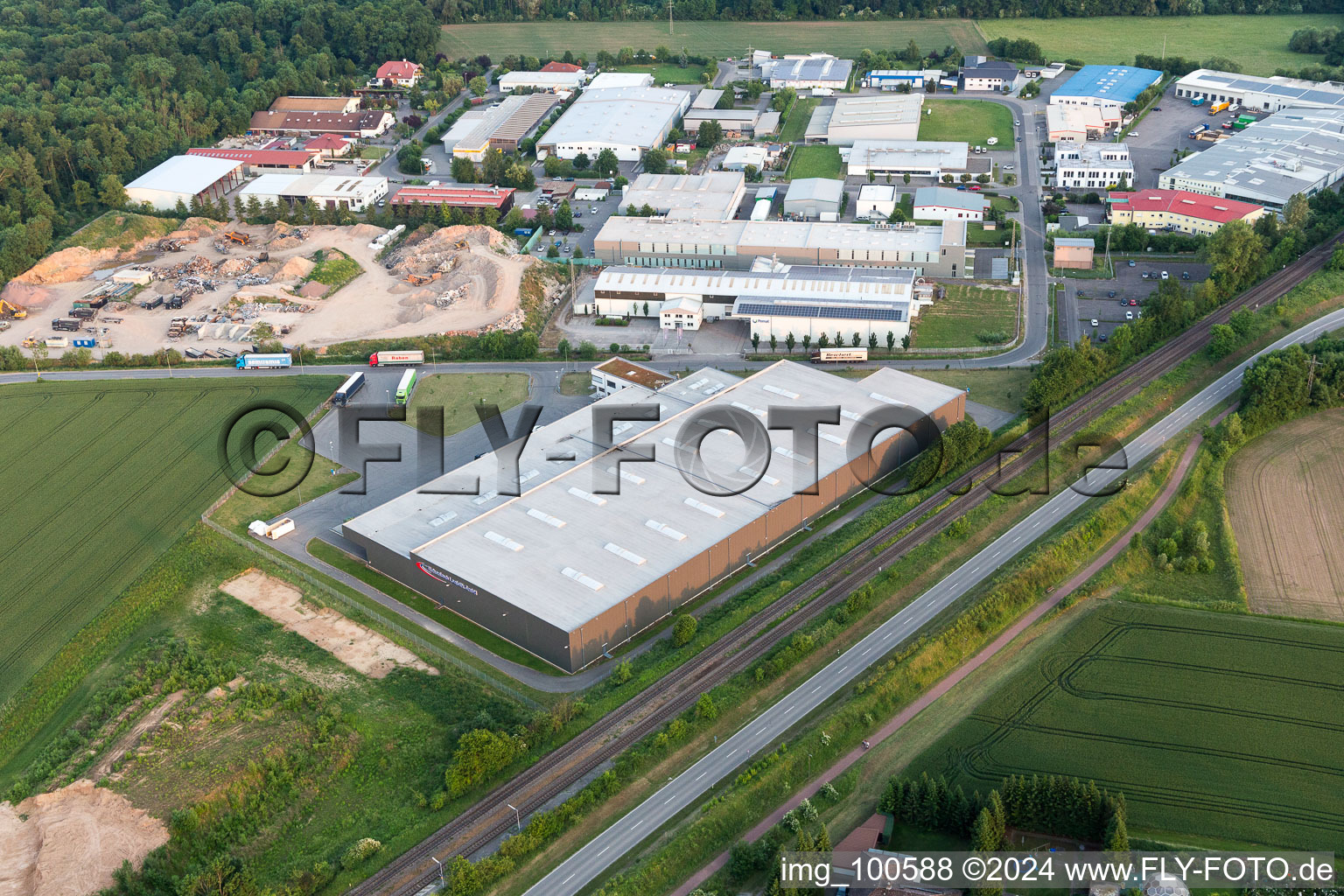 Warehouses and forwarding building of Eichenlaub Logistik GmbH in Rohrbach in the state Rhineland-Palatinate, Germany