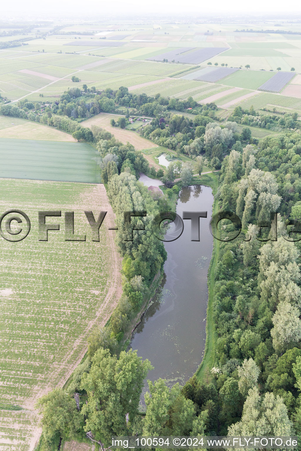 Insheim in the state Rhineland-Palatinate, Germany seen from above