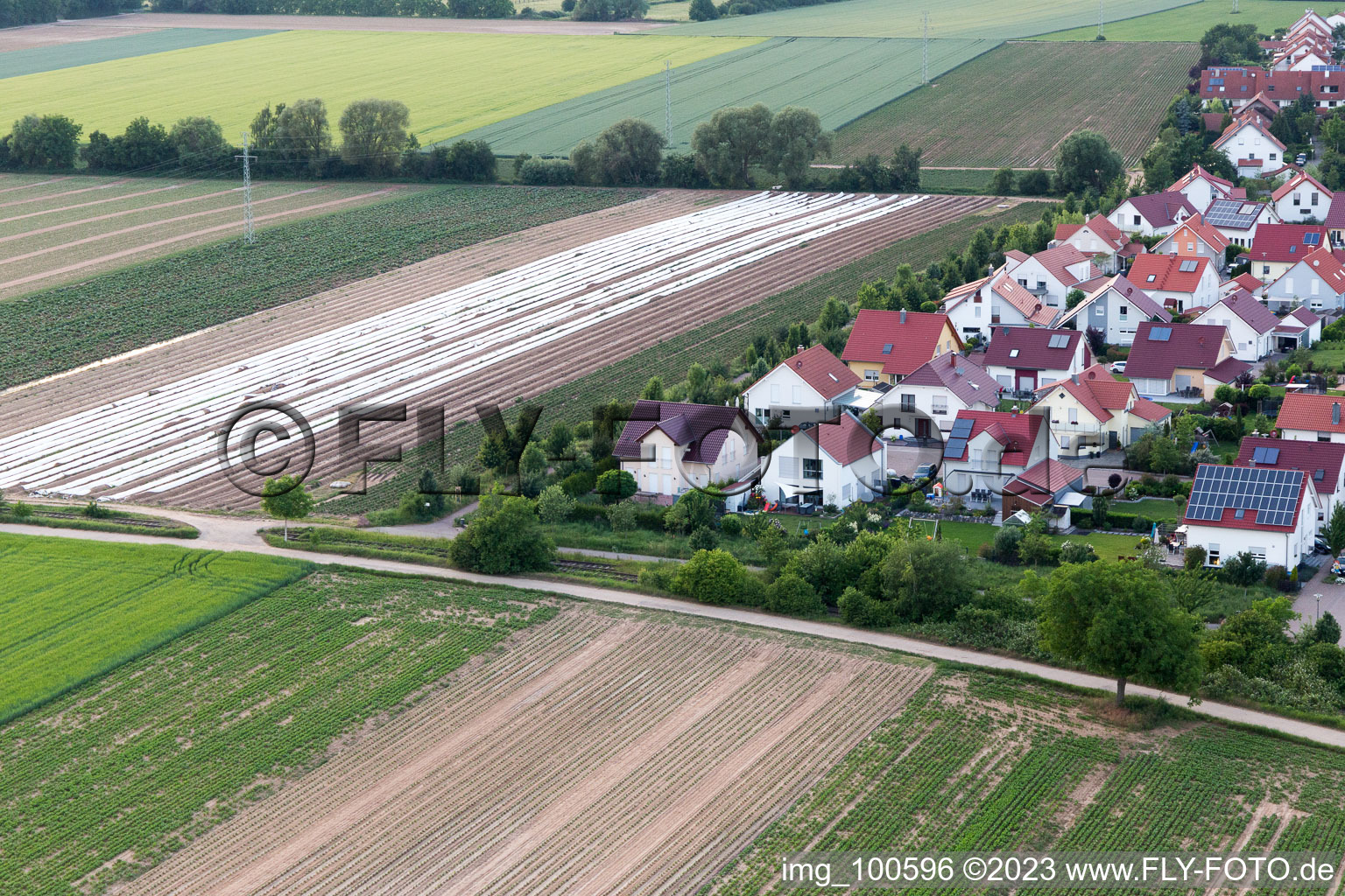 Oblique view of District Mörlheim in Landau in der Pfalz in the state Rhineland-Palatinate, Germany