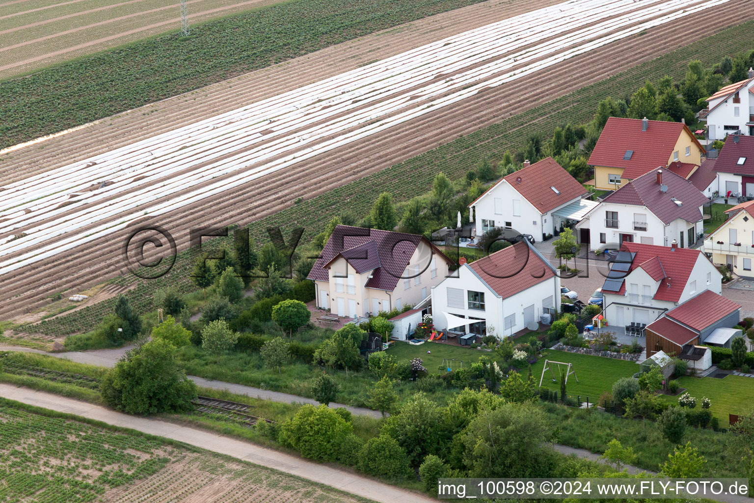 District Mörlheim in Landau in der Pfalz in the state Rhineland-Palatinate, Germany out of the air