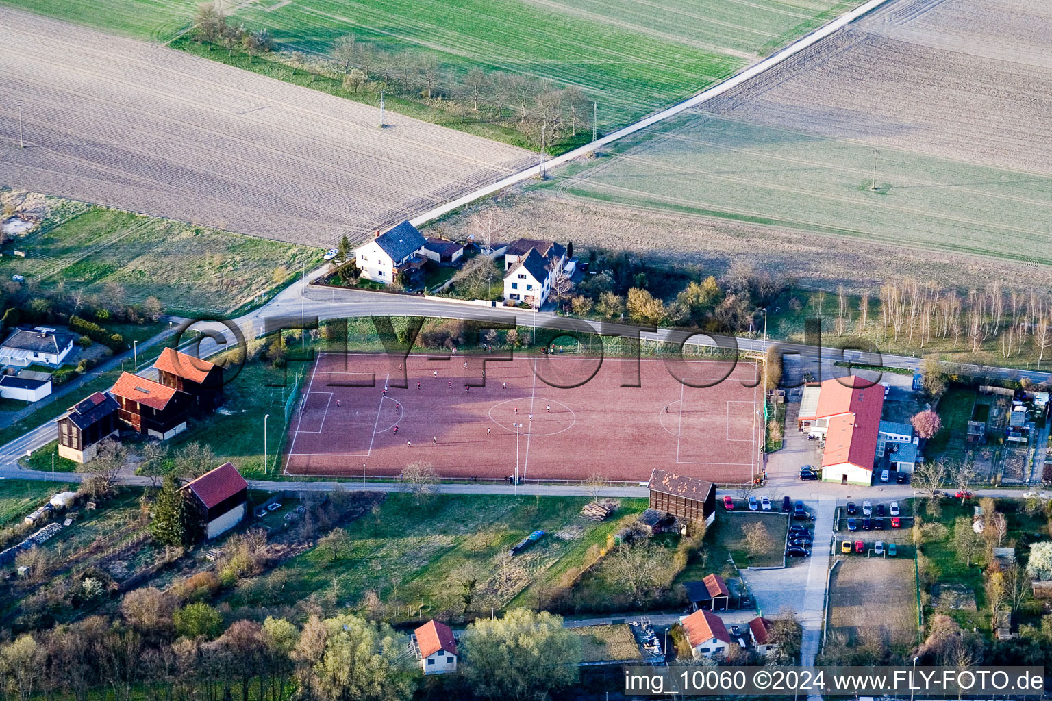 Waldsee in the state Rhineland-Palatinate, Germany from the plane