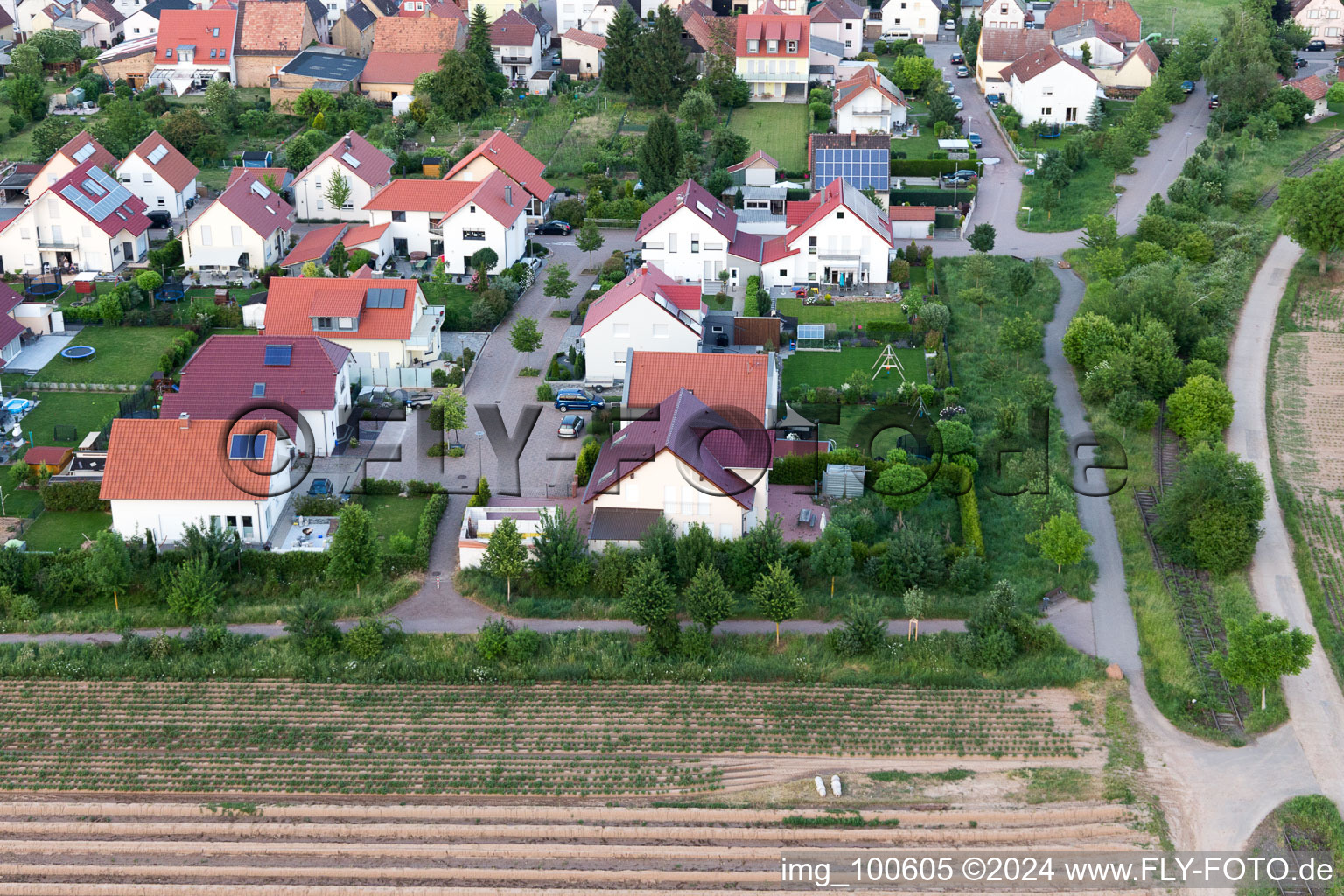 Drone image of District Mörlheim in Landau in der Pfalz in the state Rhineland-Palatinate, Germany