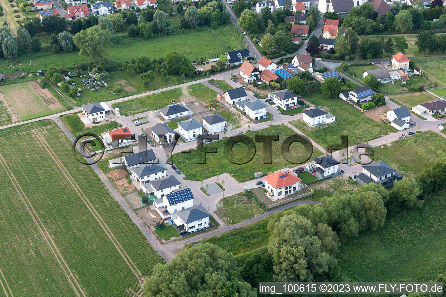 Offenbach an der Queich in the state Rhineland-Palatinate, Germany out of the air
