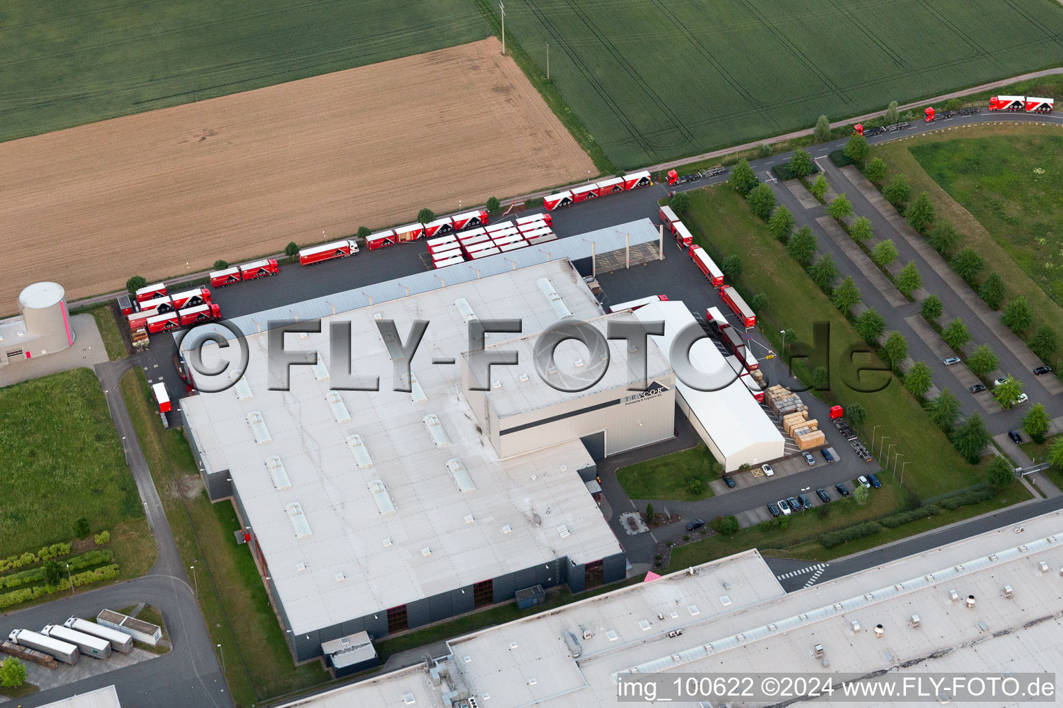 Aerial view of Tricor in the district Offenbach in Offenbach an der Queich in the state Rhineland-Palatinate, Germany